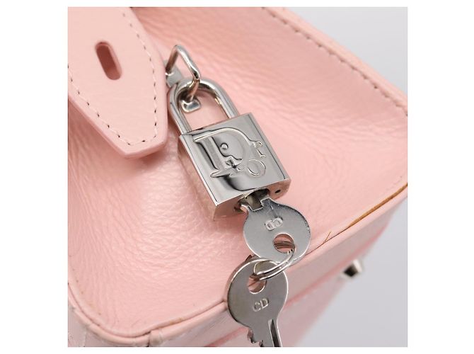 Borsa Christian Dior Canage in pelle rosa argento autentica 208692V - vista 20