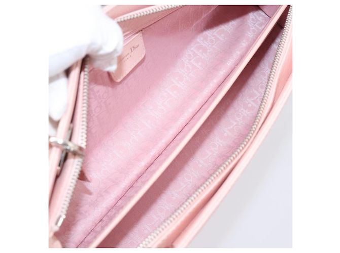 Borsa Christian Dior Canage in pelle rosa argento autentica 208692V - vista 23
