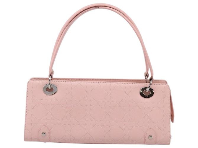 Borsa Christian Dior Canage in pelle rosa argento autentica 208692V - vista 3