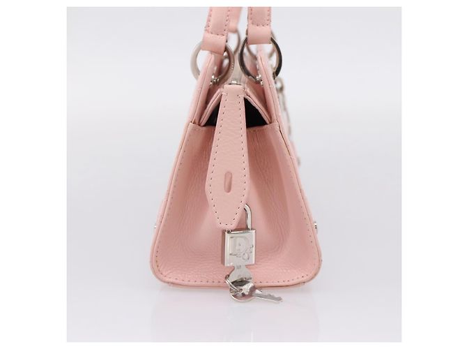 Borsa Christian Dior Canage in pelle rosa argento autentica 208692V - vista 4