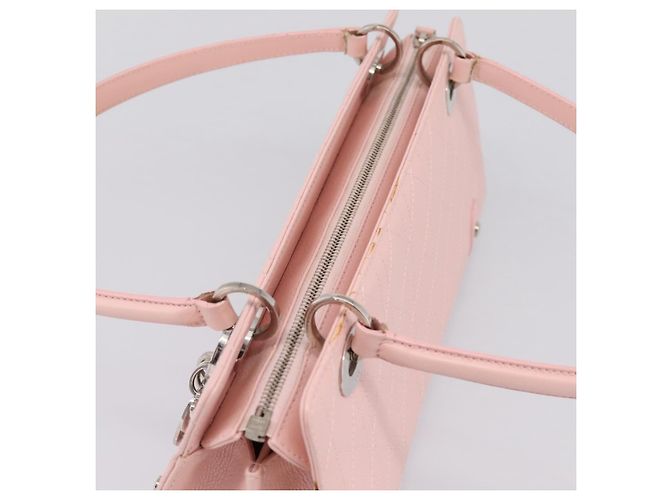 Borsa Christian Dior Canage in pelle rosa argento autentica 208692V - vista 6