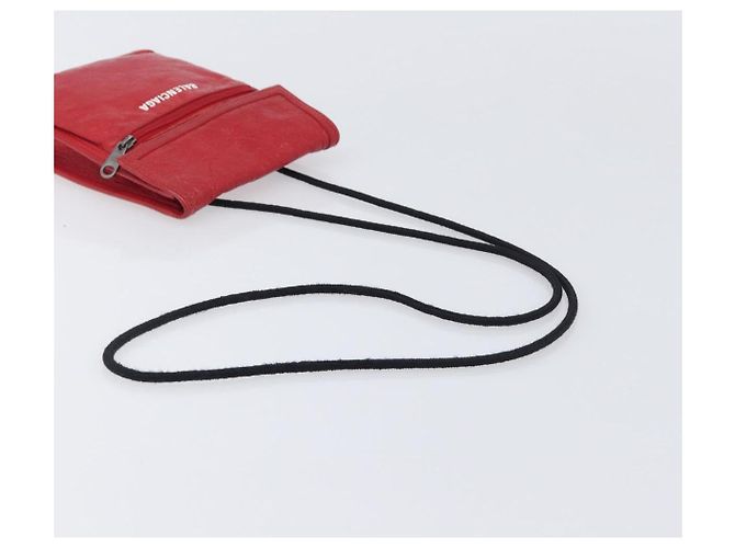 Borsa a tracolla Balenciaga Explorer in pelle rossa 532298 Auth ka6586A Rosso - vista 7