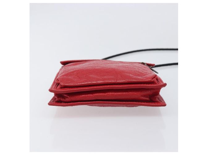 Borsa a tracolla Balenciaga Explorer in pelle rossa 532298 Auth ka6586A Rosso - vista 9