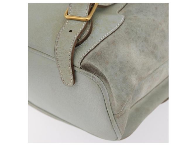Zaino GUCCI Bamboo in pelle azzurro e oro 003 2058 0016 Auth 206231 D'oro Blu chiaro - vista 18