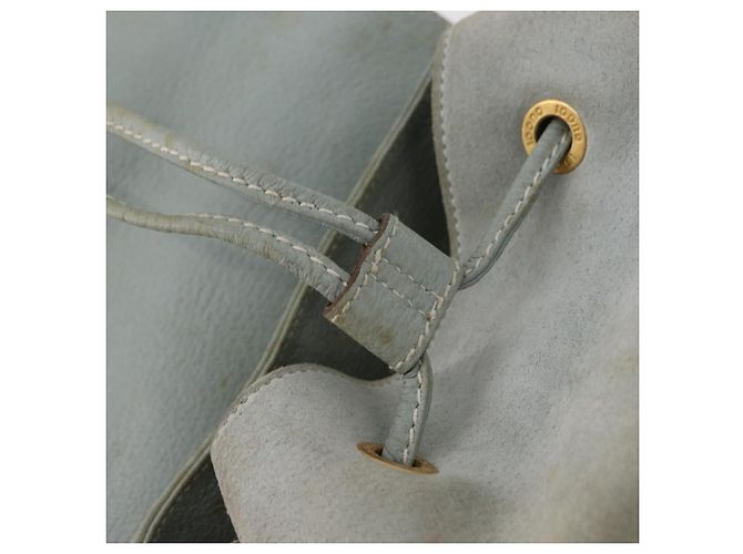 Zaino GUCCI Bamboo in pelle azzurro e oro 003 2058 0016 Auth 206231 D'oro Blu chiaro - vista 23