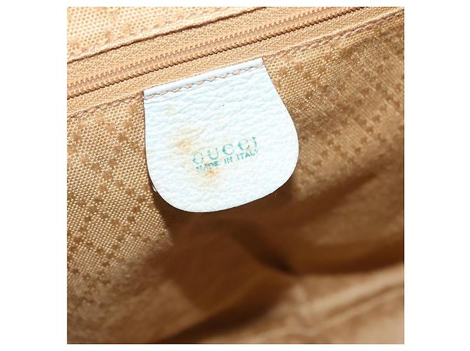 Zaino GUCCI Bamboo in pelle azzurro e oro 003 2058 0016 Auth 206231 D'oro Blu chiaro - vista 24