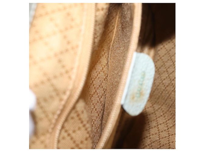 Zaino GUCCI Bamboo in pelle azzurro e oro 003 2058 0016 Auth 206231 D'oro Blu chiaro - vista 29