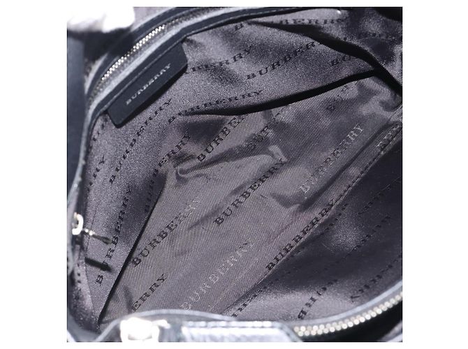Bolso Tote BURBERRY Nova Check Canvas Beige Silver Auth 208838V Plata - vista 17