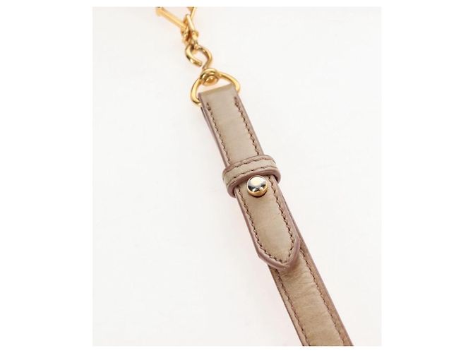 Borsa a mano Miu Miu in pelle 2way Beige Gold Auth 167776M D'oro - vista 12