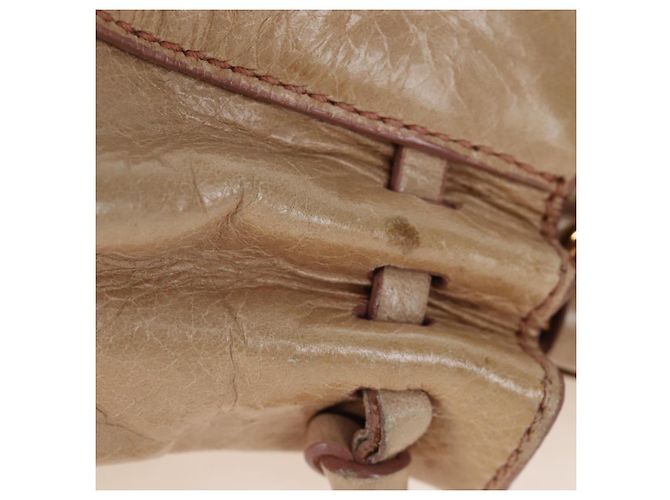 Borsa a mano Miu Miu in pelle 2way Beige Gold Auth 167776M D'oro - vista 6