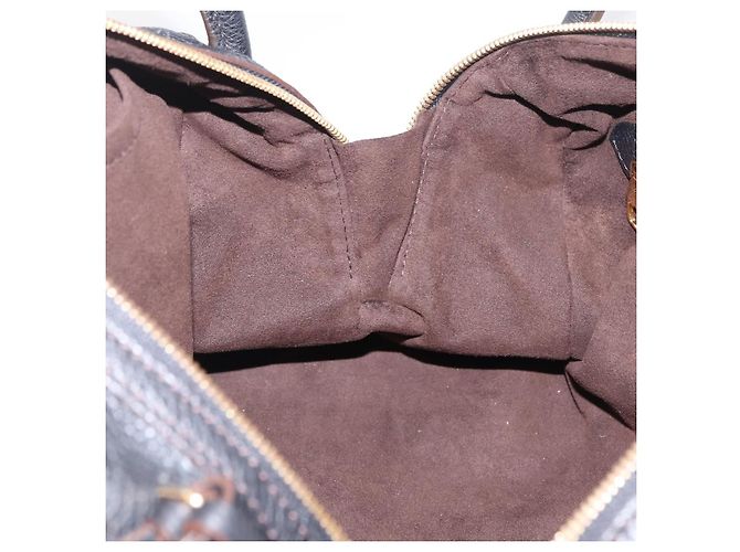 LOUIS VUITTON Borsa a tracolla Mahina Galatea PM Pelle Nera M93814 Auth am12810V Nero - vista 22