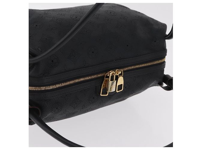 LOUIS VUITTON Borsa a tracolla Mahina Galatea PM Pelle Nera M93814 Auth am12810V Nero - vista 6