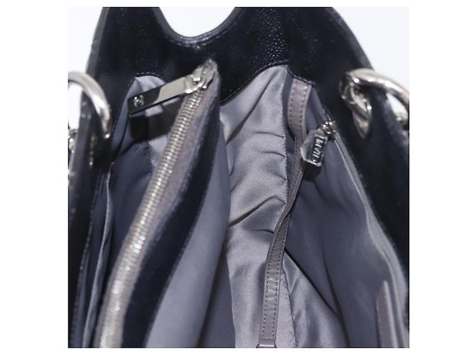 CHANEL Matelasse Chain Tote Bag aus Caviar-Leder Schwarz Silber CC Auth BA15924SAM - Ansicht 19