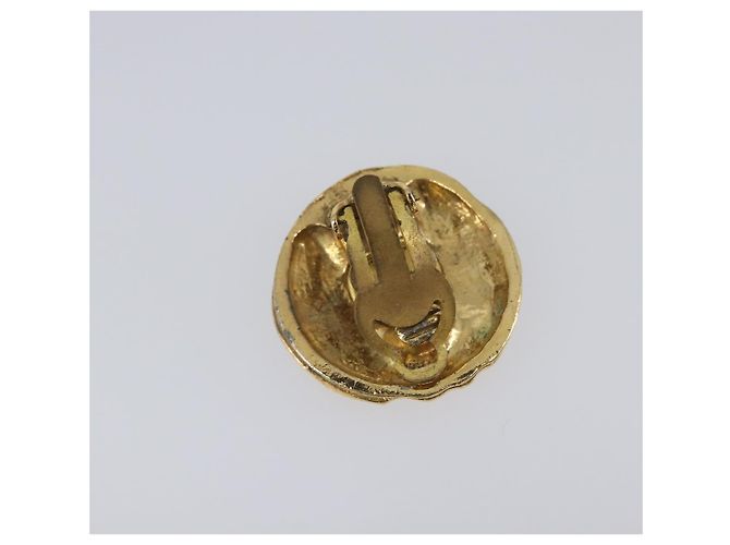 Boucles d'oreilles CHANEL métal Gold CC Auth 208712M Doré - vue 10