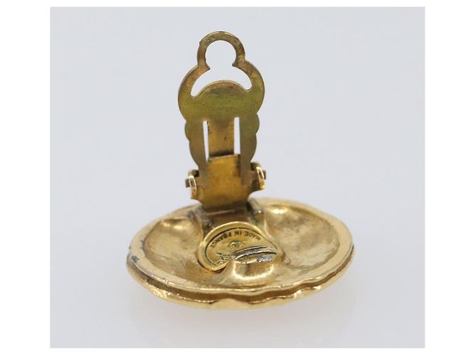 Boucles d'oreilles CHANEL métal Gold CC Auth 208712M Doré - vue 12