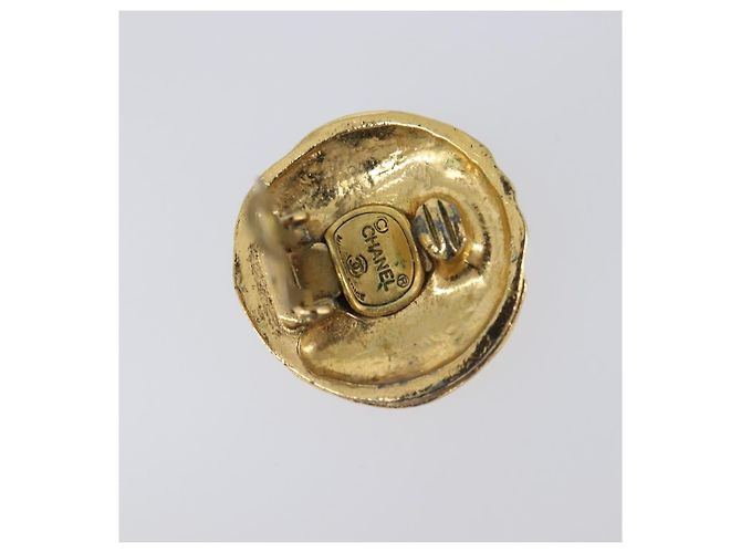 Boucles d'oreilles CHANEL métal Gold CC Auth 208712M Doré - vue 13