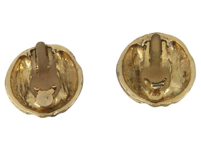 Boucles d'oreilles CHANEL métal Gold CC Auth 208712M Doré - vue 3