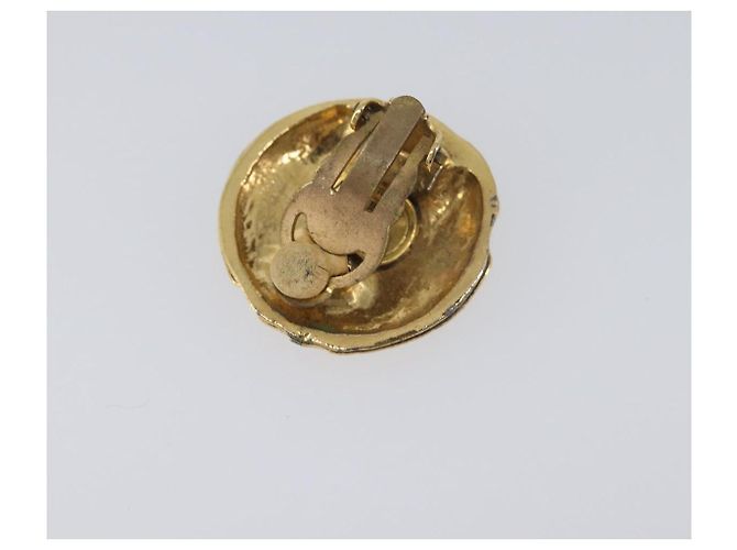 Boucles d'oreilles CHANEL métal Gold CC Auth 208712M Doré - vue 5