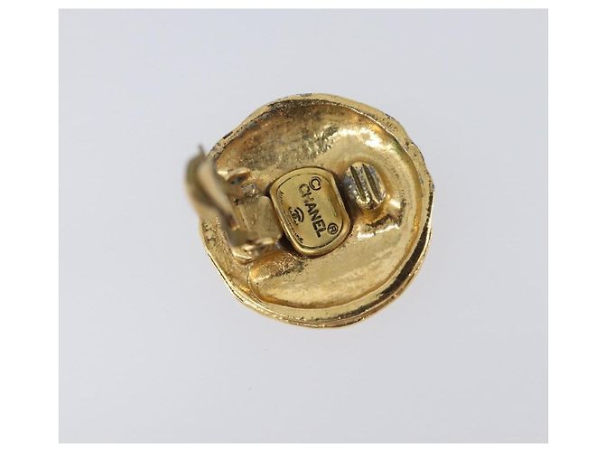 Boucles d'oreilles CHANEL métal Gold CC Auth 208712M Doré - vue 8