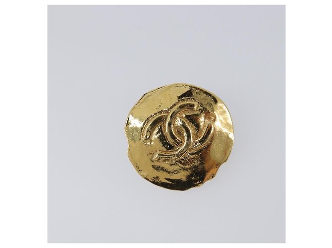 Boucles d'oreilles CHANEL métal Gold CC Auth 208712M Doré - vue 9