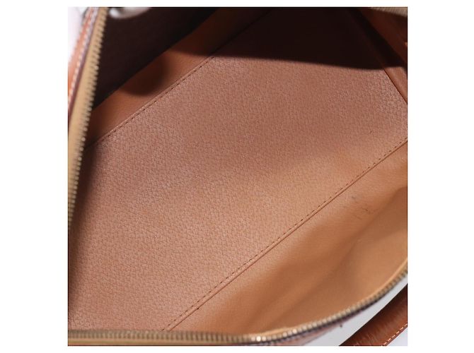 Céline Borsa Boston CELINE Macadam Canvas PVC Pelle Marrone Oro Auth 208642V D'oro - vista 18