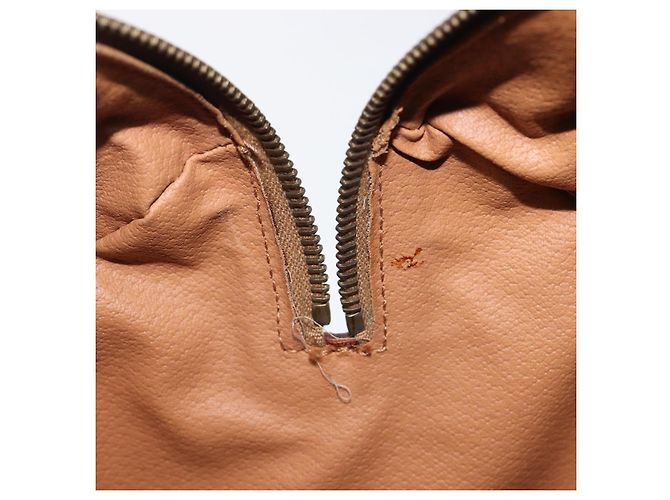 Céline Borsa Boston CELINE Macadam Canvas PVC Pelle Marrone Oro Auth 208642V D'oro - vista 21