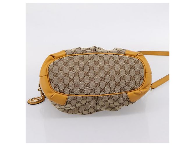 Borsa a mano GUCCI GG Canvas 2way Beige Gold 247902 Auth ep16354 - vista 11