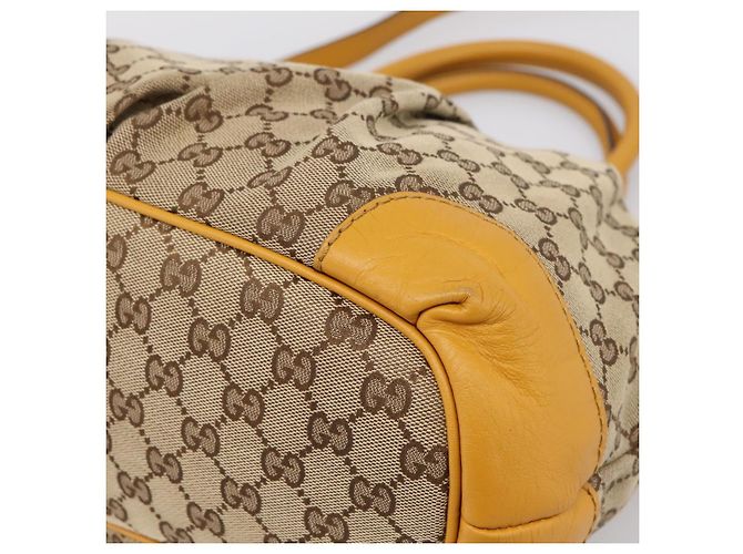 Borsa a mano GUCCI GG Canvas 2way Beige Gold 247902 Auth ep16354 - vista 12