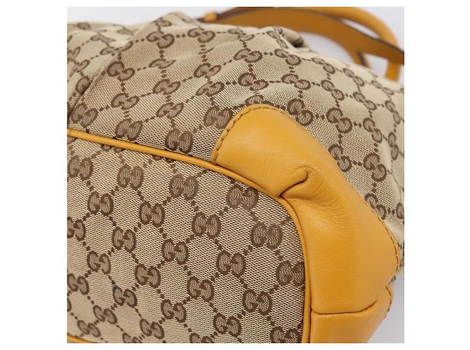 Borsa a mano GUCCI GG Canvas 2way Beige Gold 247902 Auth ep16354 - vista 14