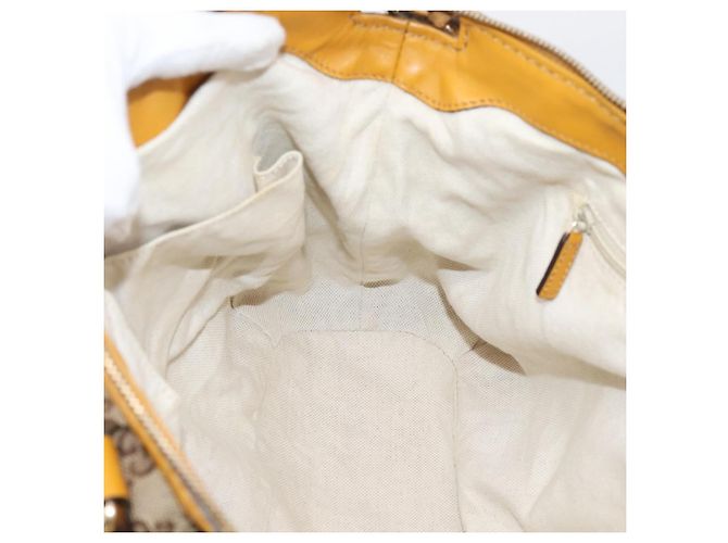 Borsa a mano GUCCI GG Canvas 2way Beige Gold 247902 Auth ep16354 - vista 21