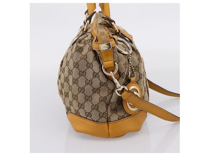 Borsa a mano GUCCI GG Canvas 2way Beige Gold 247902 Auth ep16354 - vista 4