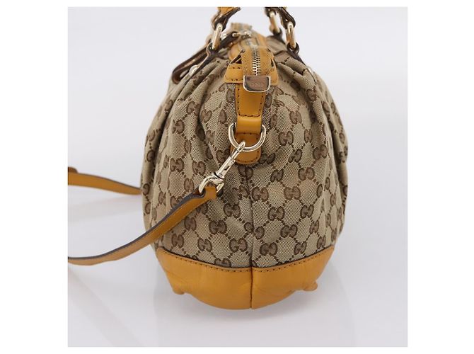 Borsa a mano GUCCI GG Canvas 2way Beige Gold 247902 Auth ep16354 - vista 5