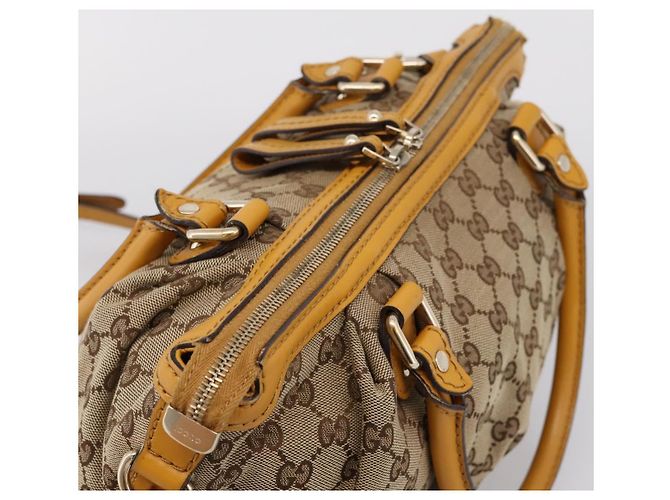 Borsa a mano GUCCI GG Canvas 2way Beige Gold 247902 Auth ep16354 - vista 6