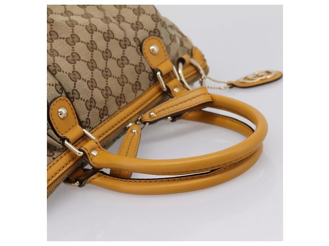 Borsa a mano GUCCI GG Canvas 2way Beige Gold 247902 Auth ep16354 - vista 7