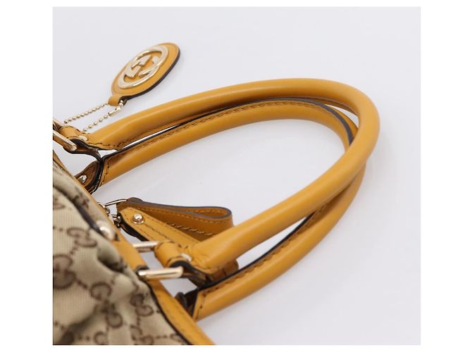 Borsa a mano GUCCI GG Canvas 2way Beige Gold 247902 Auth ep16354 - vista 8
