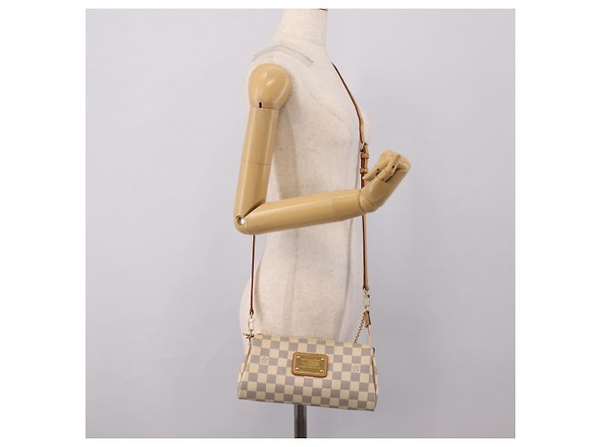 LOUIS VUITTON Damier Azur Eva Shoulder Bag 2way N55214 LV Auth 209283V - vista 23
