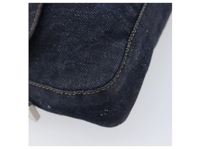 Borsa a tracolla FENDI Mamma Baguette Denim Blue Silver Auth BA15869V Argento - vista 12
