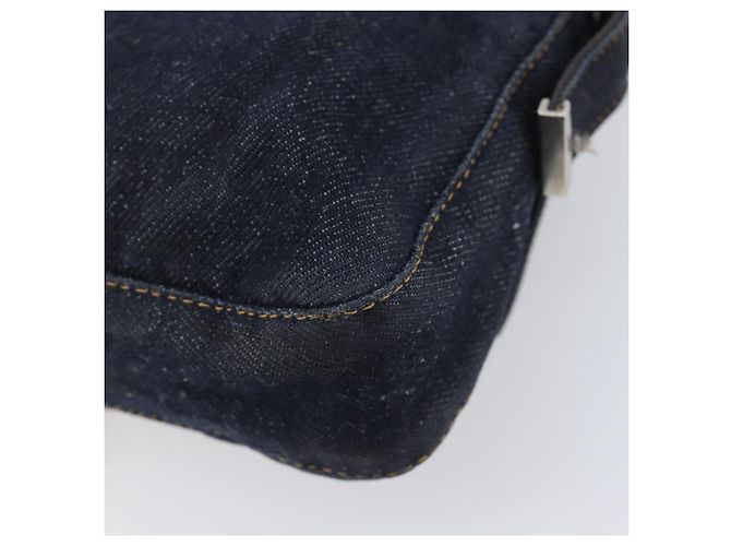 Borsa a tracolla FENDI Mamma Baguette Denim Blue Silver Auth BA15869V Argento - vista 13