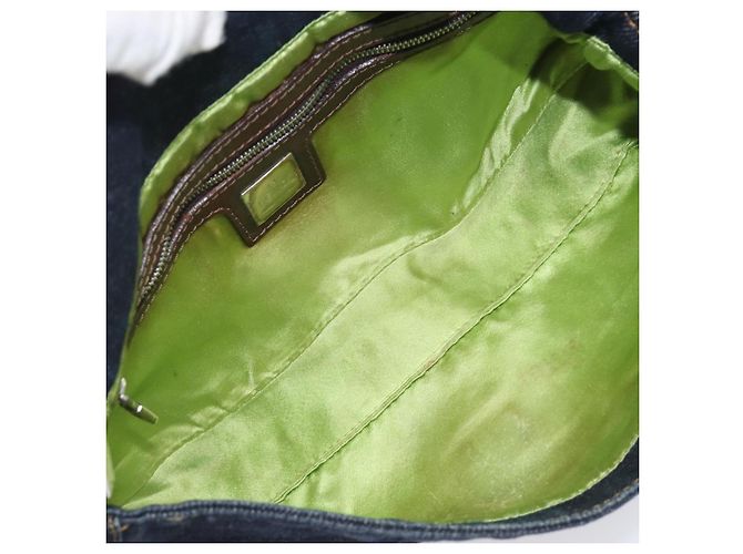 Borsa a tracolla FENDI Mamma Baguette Denim Blue Silver Auth BA15869V Argento - vista 22