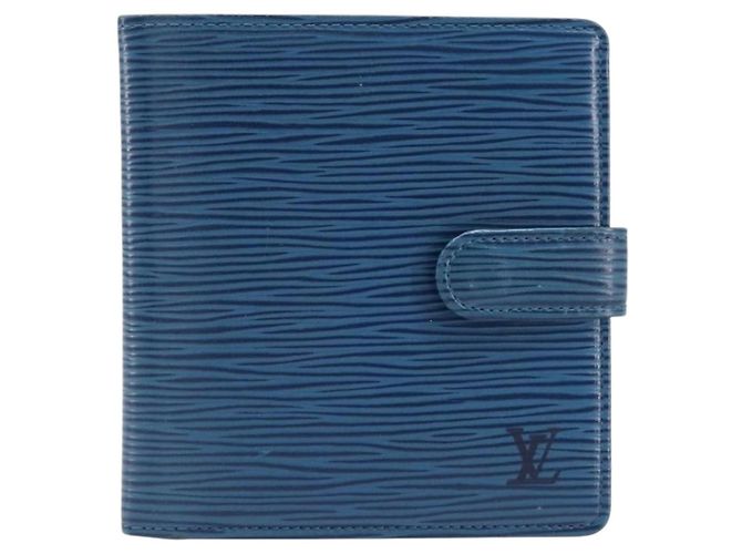 LOUIS VUITTON Epi Porte Billets Compact Wallet Blue M63555 LV Auth 208841A Blau - Ansicht 13
