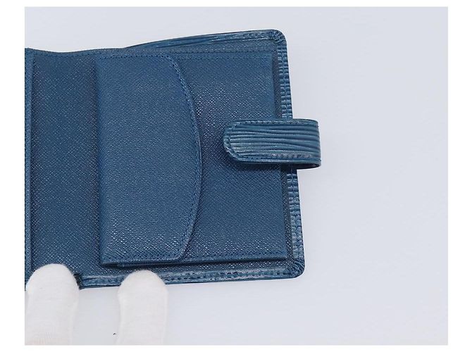 LOUIS VUITTON Epi Porte Billets Compact Wallet Blue M63555 LV Auth 208841A Blau - Ansicht 18