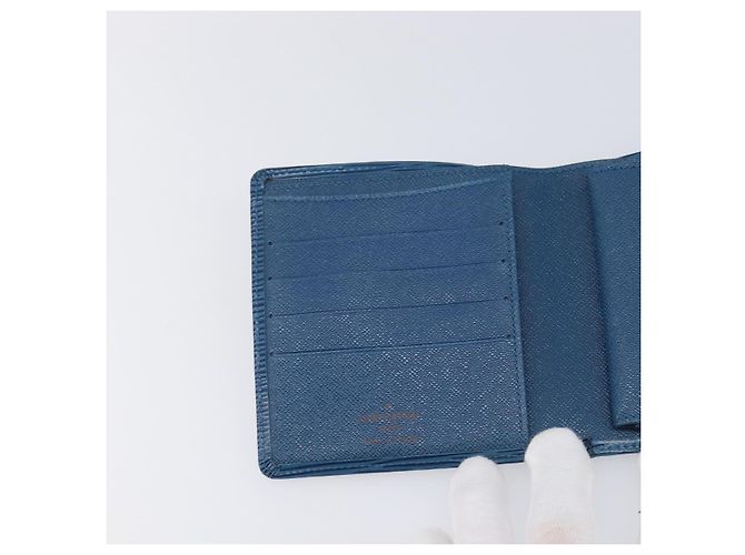LOUIS VUITTON Epi Porte Billets Compact Wallet Blue M63555 LV Auth 208841A Blau - Ansicht 19