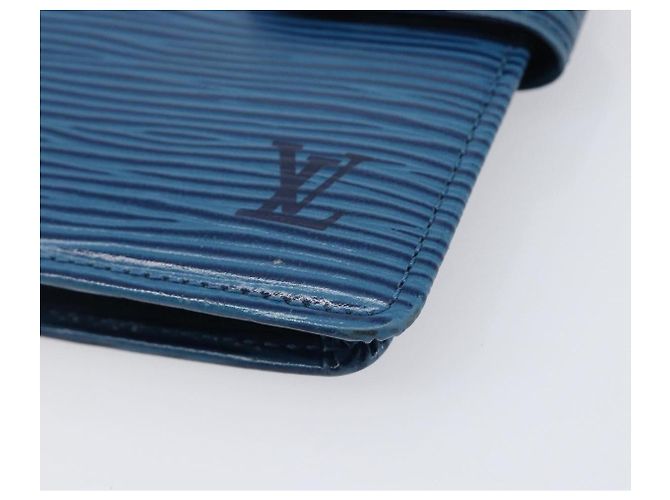 LOUIS VUITTON Epi Porte Billets Compact Wallet Blue M63555 LV Auth 208841A Blau - Ansicht 7