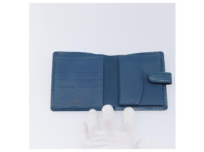 LOUIS VUITTON Epi Porte Billets Compact Wallet Blue M63555 LV Auth 208841A Blau - Ansicht 8