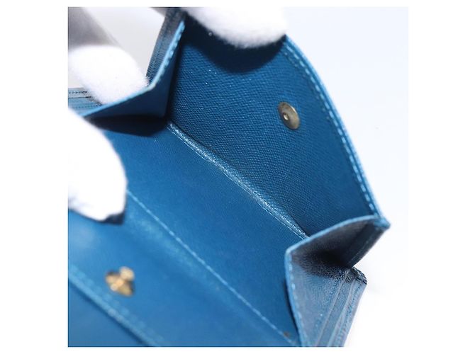 LOUIS VUITTON Epi Porte Billets Compact Wallet Blue M63555 LV Auth 208841A Blau - Ansicht 9