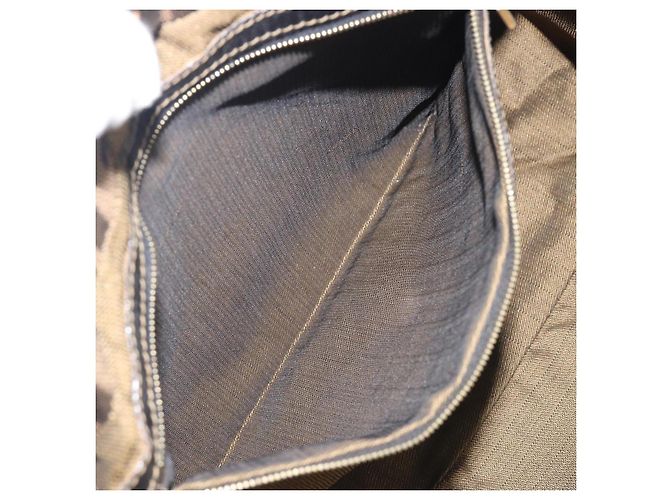 Borsa a mano FENDI Zucca Canvas Nero Marrone Auth 208726V - vista 21
