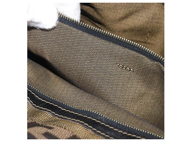 Borsa a mano FENDI Zucca Canvas Nero Marrone Auth 208726V - vista 22