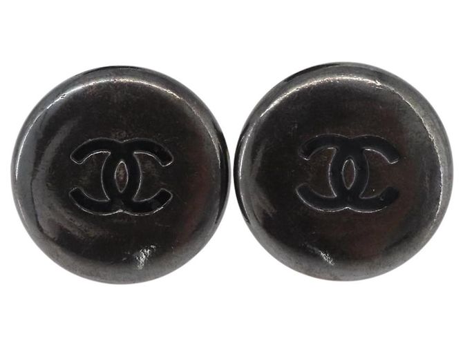 Orecchini CHANEL metallo Silver CC Auth bs37616 Argento - vista 2