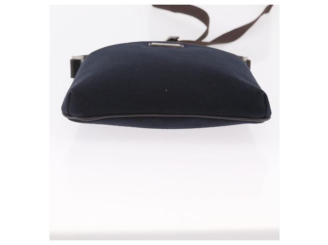 Borsa a tracolla BURBERRY Black Label Canvas Navy Silver Auth bs37549 Argento Blu navy - vista 12