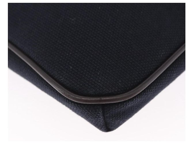 Borsa a tracolla BURBERRY Black Label Canvas Navy Silver Auth bs37549 Argento Blu navy - vista 15
